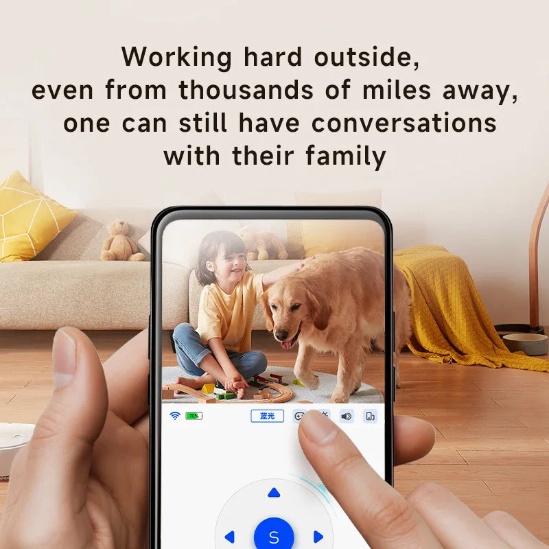 Wireless 360° Indoor Camera with 64GB, Dual Lens & Audio