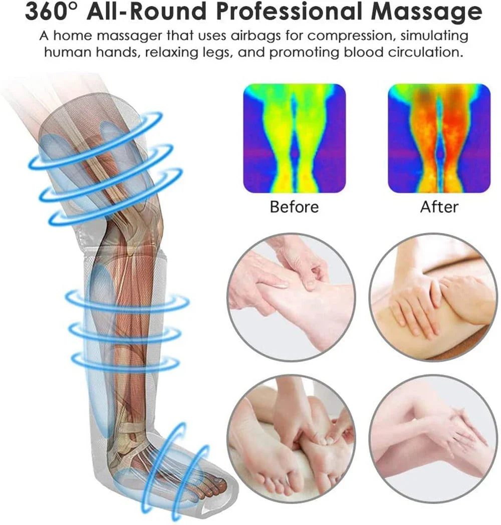 Electric Leg Massager with Air Compression and Heating