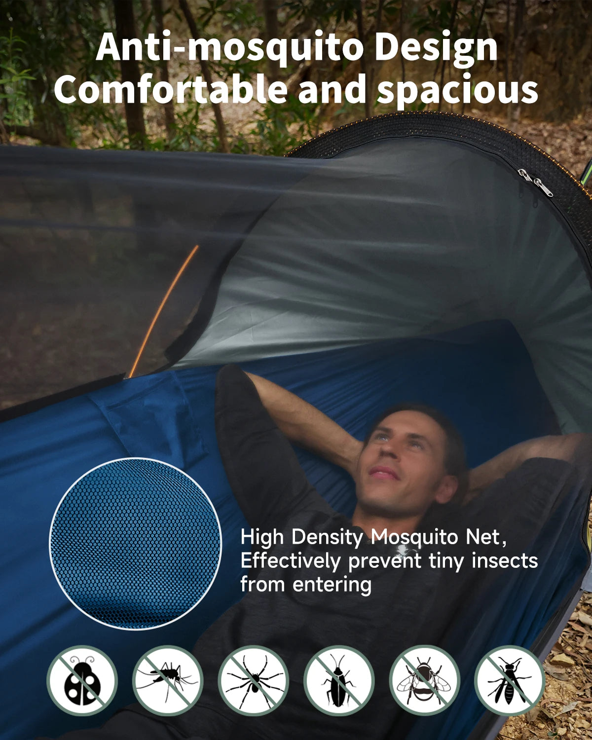 4-in-1 Outdoor Camping Hammock with Sunshade & Mosquito Net