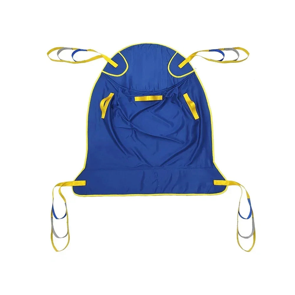 Adjustable Patient Lift Sling with Transfer Straps Blue M