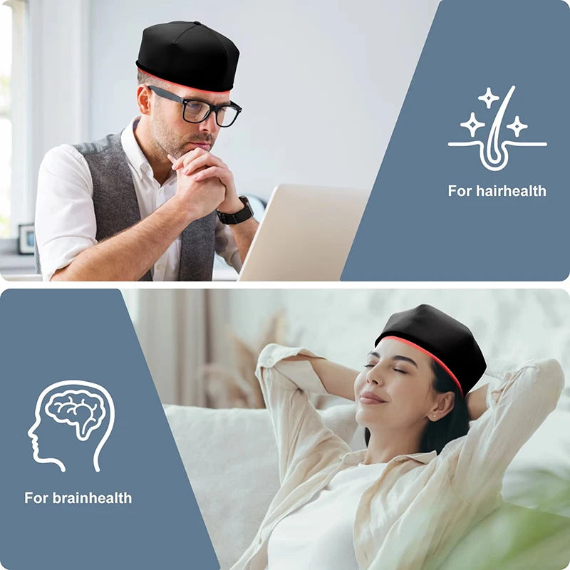 Red Light Therapy Cap for Hair Growth AU Plug Infrared LED Scalp Relaxation & Home Use Treatment