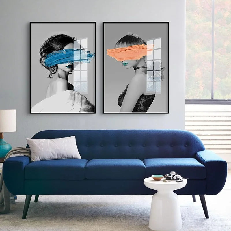 Minimalist Modern Wall Art Framed Canvas Print for Living Room, Bedroom or Apartment Decor