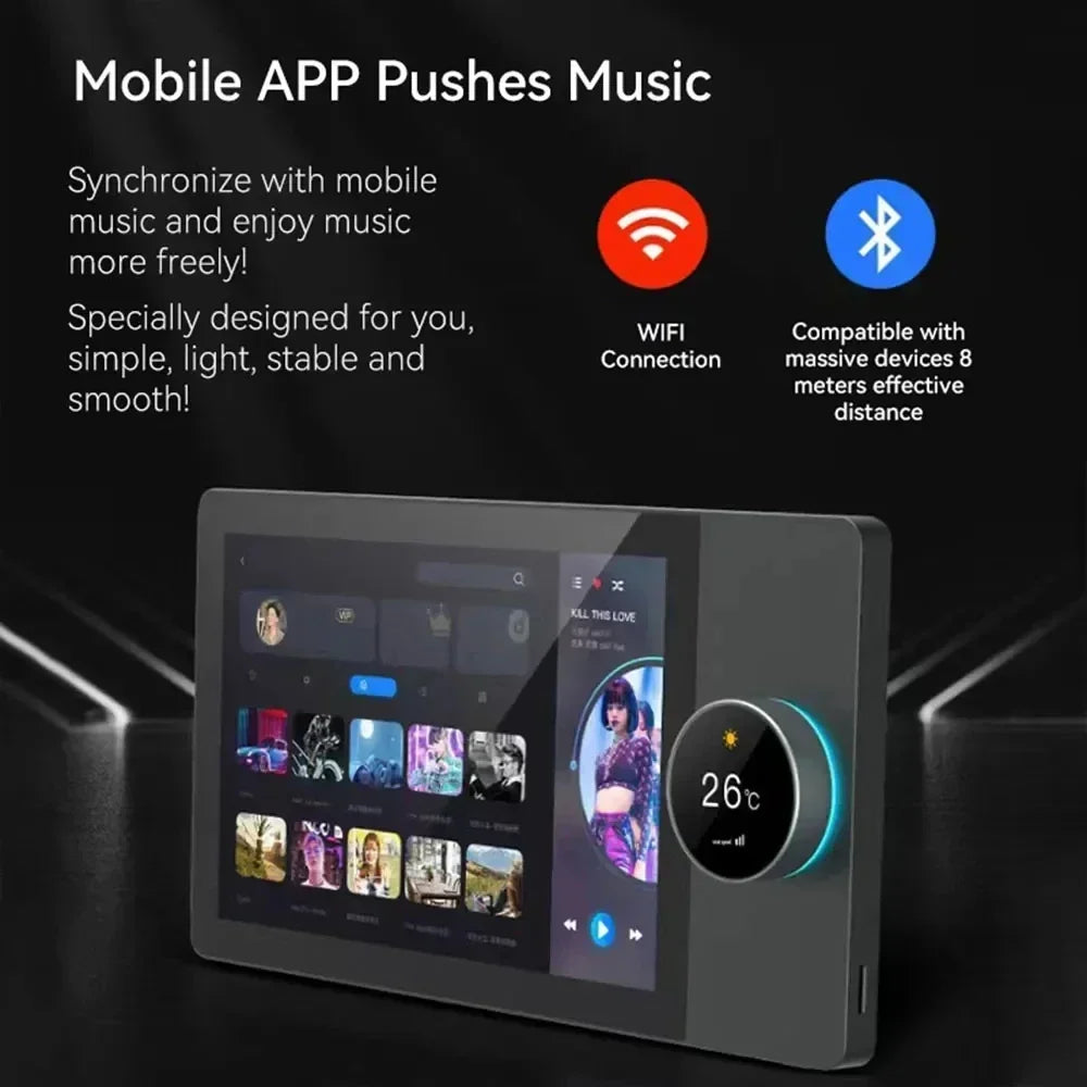 6-Inch Smart Home Panel with Knob and Voice Control