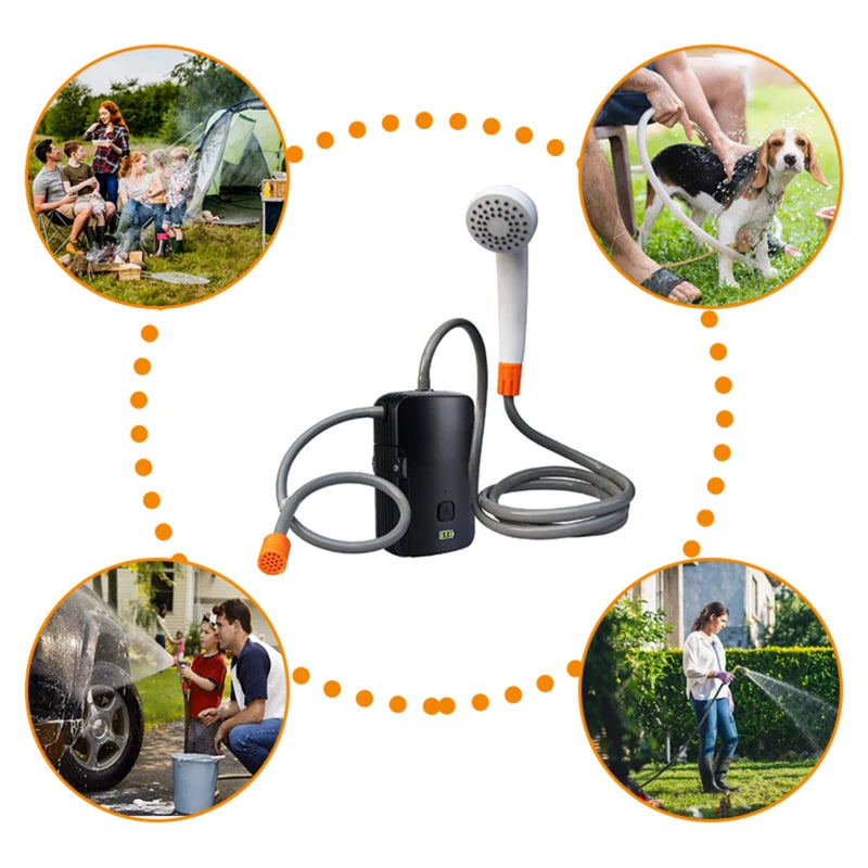 Rechargeable Portable Outdoor Shower | USB-Powered, Dual Flow Modes