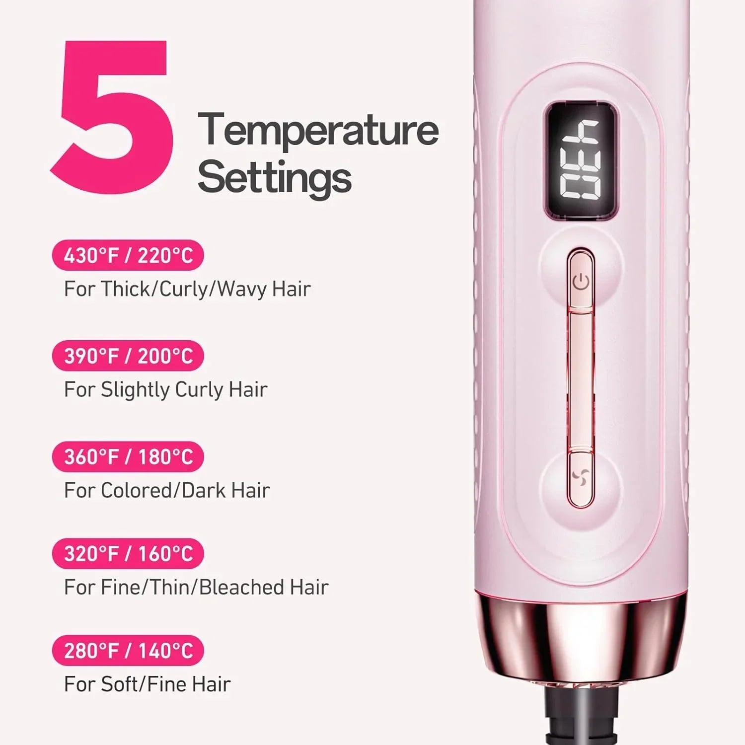 2-in-1 Curling Iron and Straightener with 360° Airflow