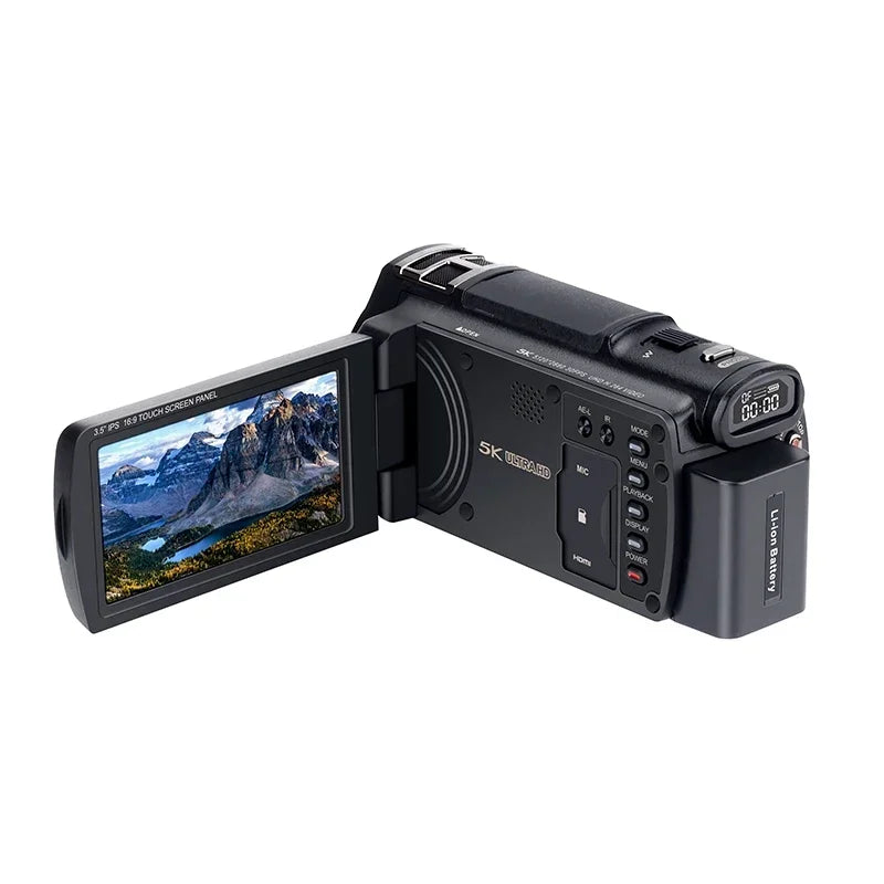 4K Camcorder with 12X Zoom and Touchscreen Display