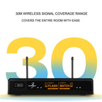 Portable Bluetooth Wireless Microphone System – 2 Dynamic Mics with Echo for Home & Live Events