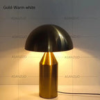 Modern Gold Mushroom Desk Lamp for Bedroom or Study