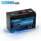 Portable 12V 150Ah Deep Cycle Lithium Battery Built-in Smart BMS for Solar, RV, Marine & Home Energy