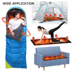 Portable USB Heated Sleeping Mat – 3-Level Adjustable, Outdoor Camping Pad