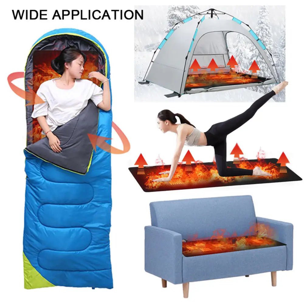 Portable USB Heated Sleeping Mat – 3-Level Adjustable, Outdoor Camping Pad