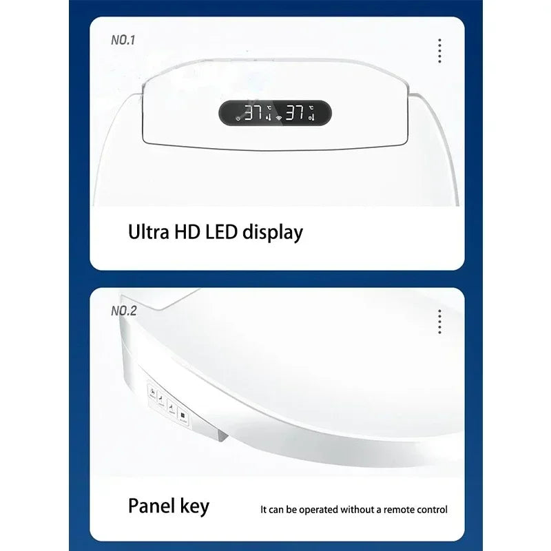 Smart Electronic Toilet Lid with Remote, Dryer, and Seat Warmer
