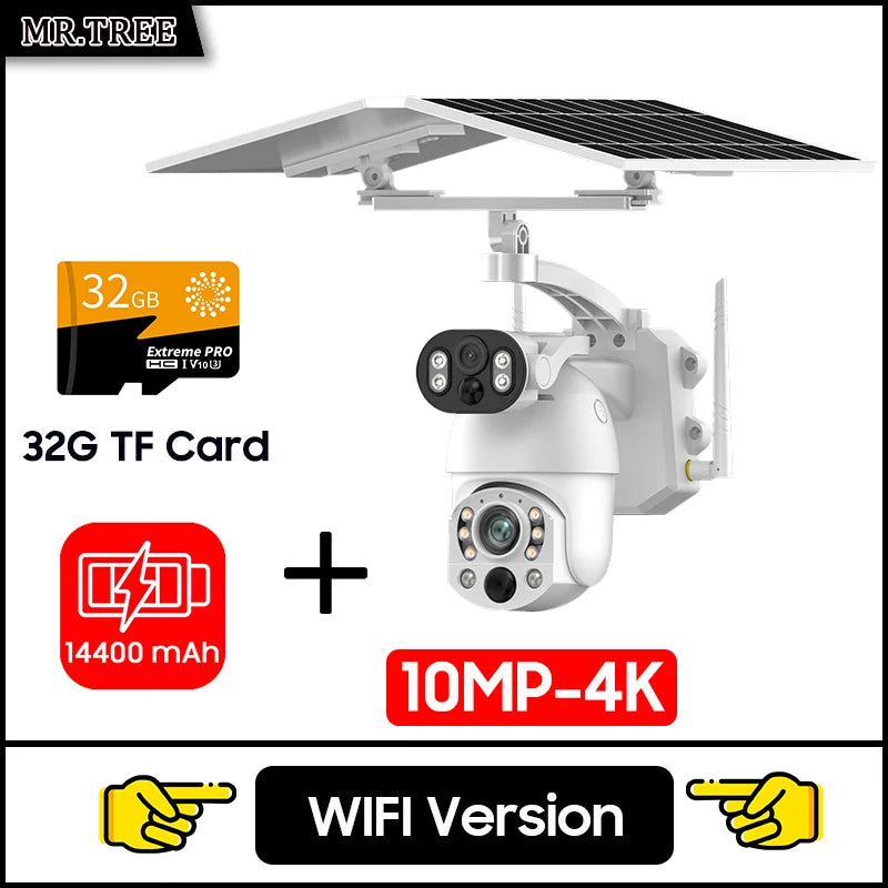 10MP WiFi Solar Camera with 32GB and 50X Zoom