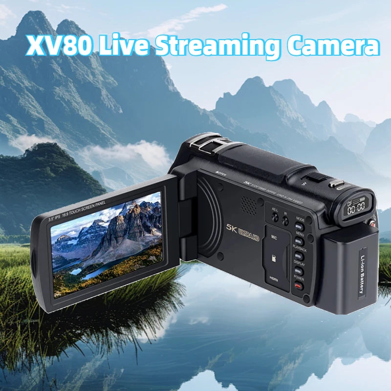 4K Camcorder with 12X Zoom and Touchscreen Display