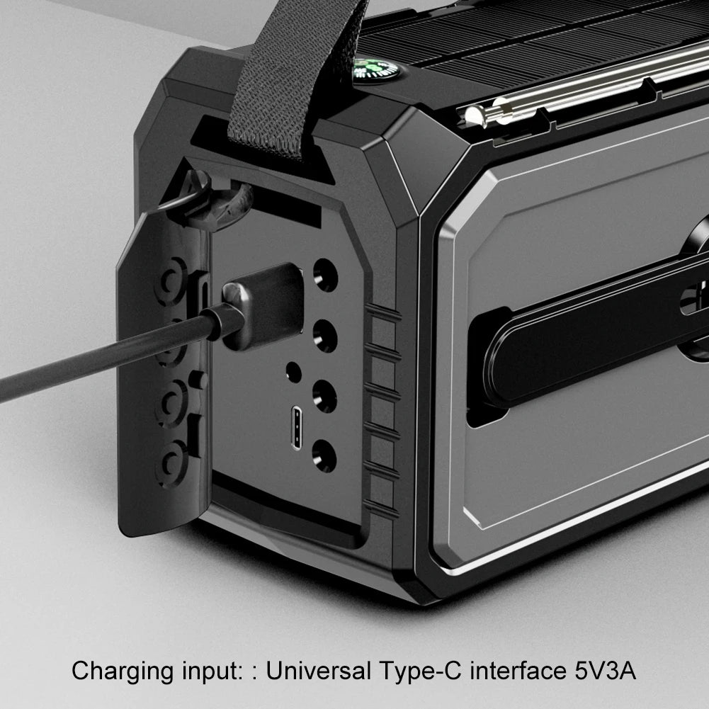 16000mAh Emergency Radio with Flashlight and Power Bank