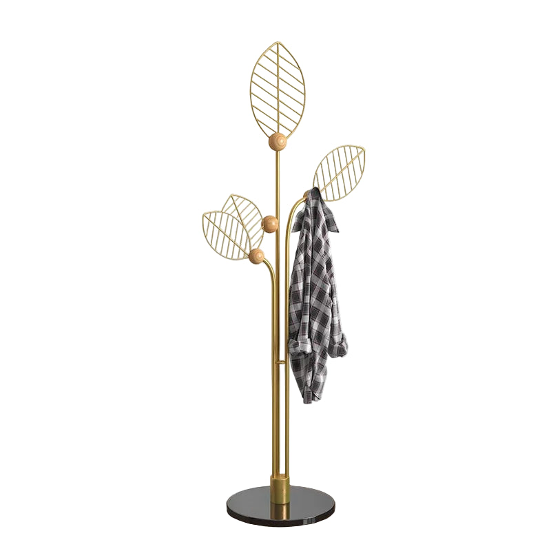 Freestanding Iron Clothes Rack Space-Saving Hanger for Indoor Storage & Home Organization