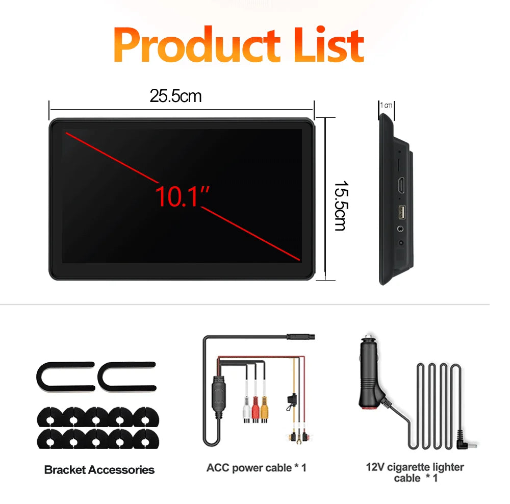 Dual 10.1in Android 13 Car Headrest Monitors 32GB