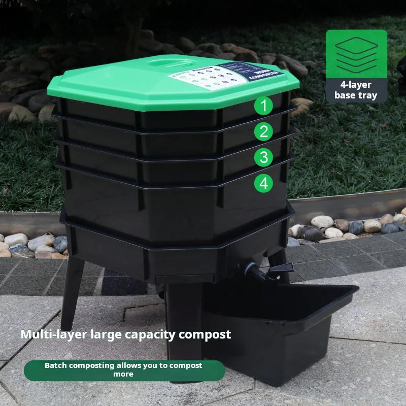 Outdoor Compost Storage Bin for Organic Household Waste