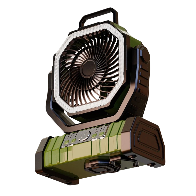 Cordless 270° Oscillating Battery Powered Desk Fan Green 20000mAH