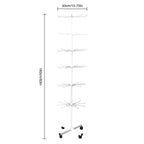 Metal Retail Display Rack, Spinning 6-Layer Stand for Accessories