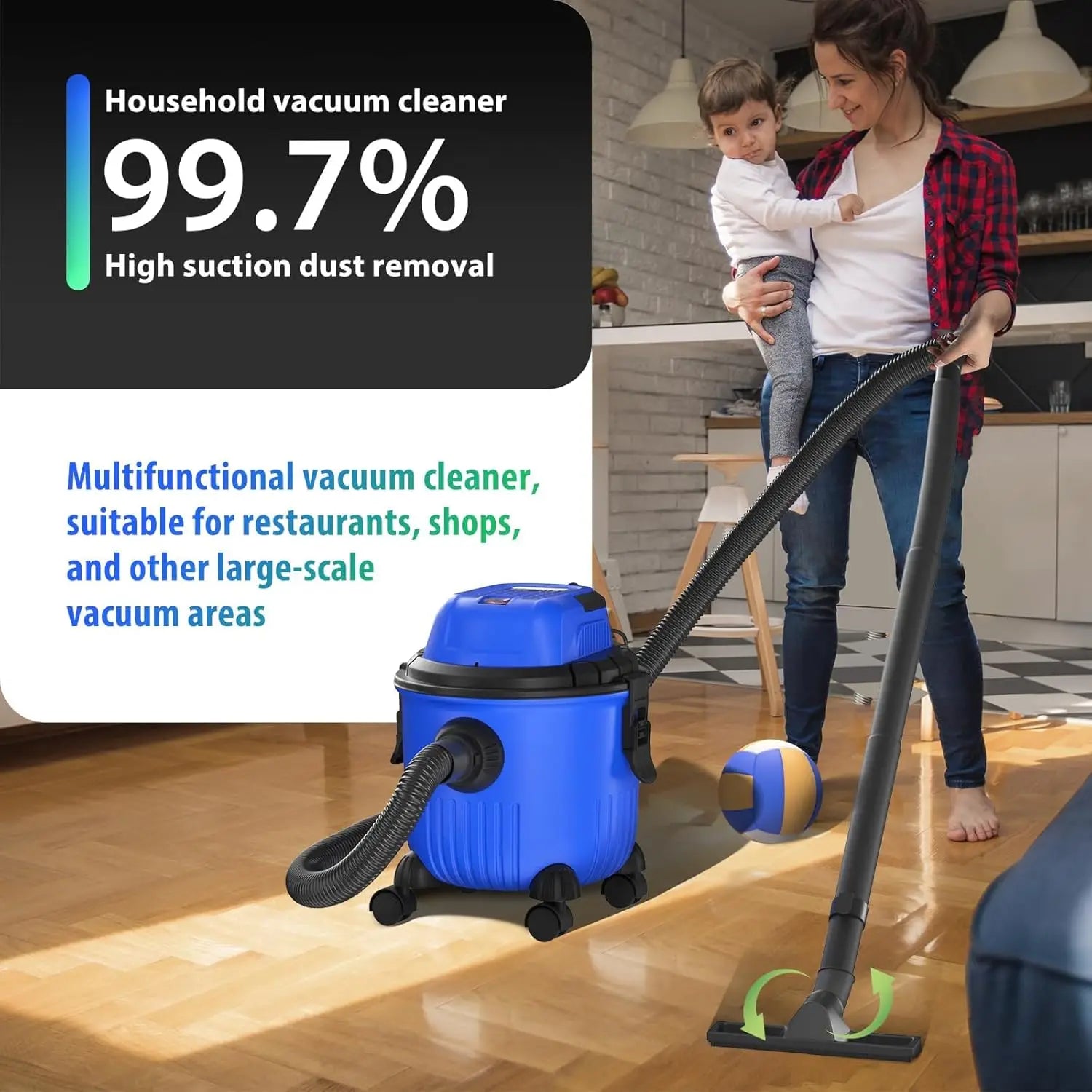 15L Wet & Dry Vacuum Cleaner with Blower Function and Accessories