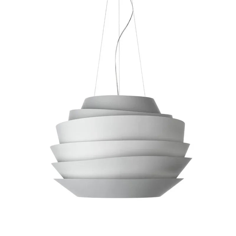 Hanging Metal Pendant Lamp for Kitchen or Studio White Dia63cm