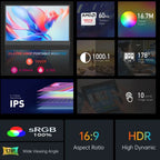 15.6" Portable 1080p Touchscreen Monitor with Built-in Speakers