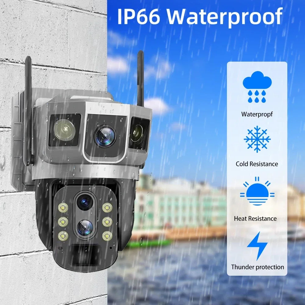 Outdoor 12MP 6K CCTV with Human Tracking & PTZ