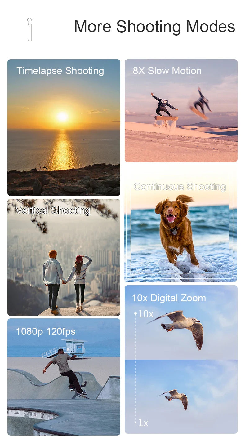 Rechargeable 5K Travel Vlogging Camera with Big LCD Display
