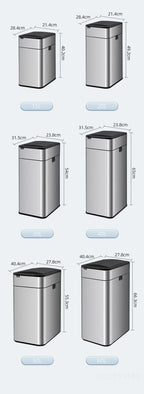 15L Smart White Trash Bin with Automatic Lid