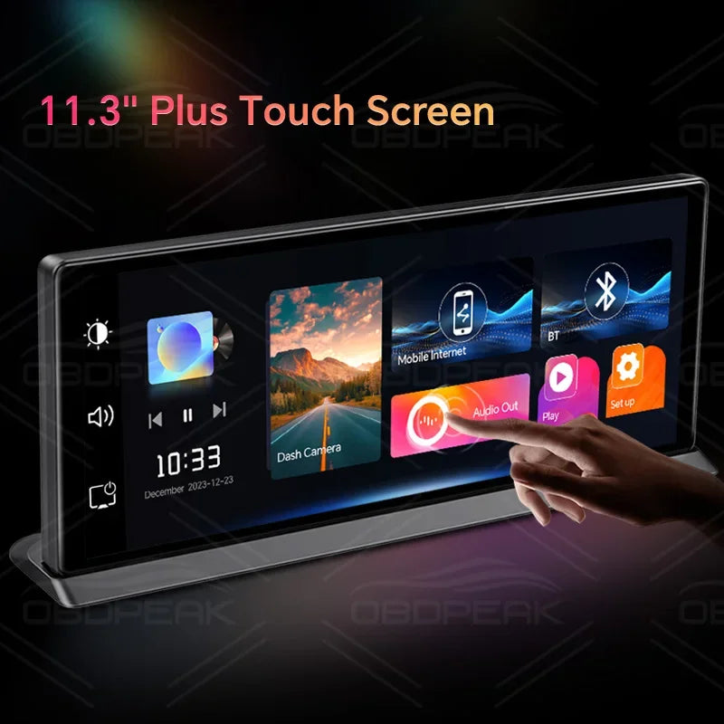 11.3” Smart Rearview DVR with WiFi and Dual Cameras