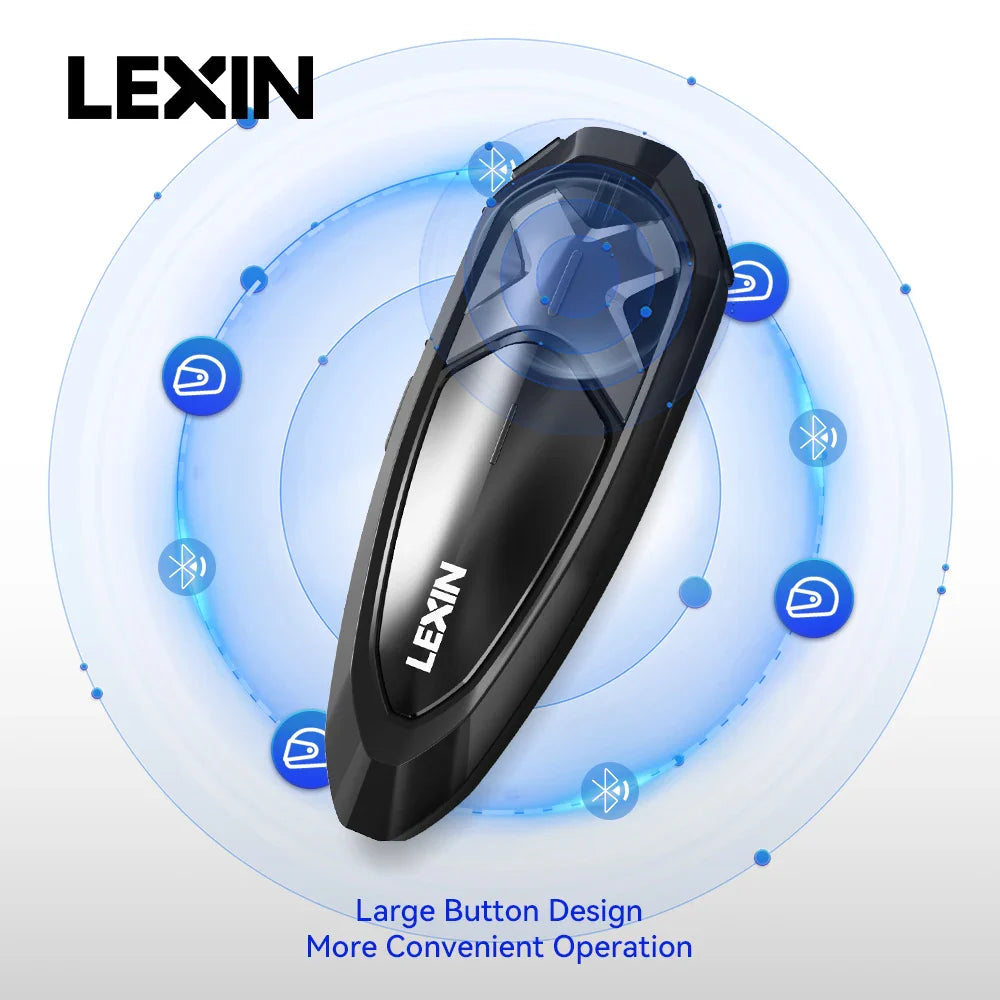 2-Pack Motorcycle Bluetooth Intercom Headsets 2000m Range