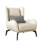 Italian Style Leisure Chair Fabric Recliner Sofa with Armrests, Minimalist Modern Home Furniture
