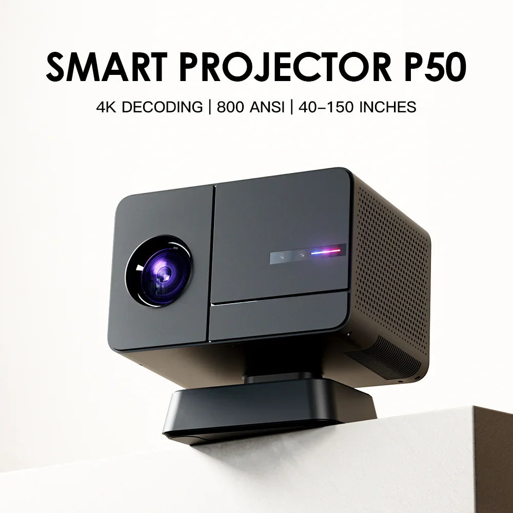 Rechargeable 1080p HD Projector with Android, 120" Display