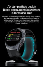 Blue Smartwatch with Medical-Grade ECG & Fitness Tracker