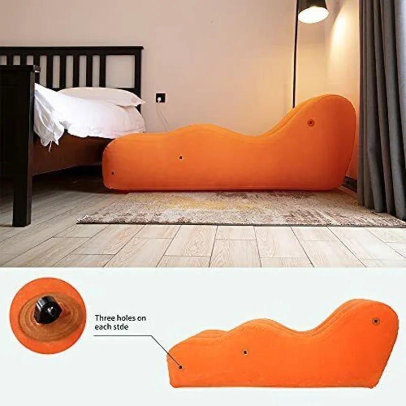Foldable Inflatable Couch with Thick PVC for Travel & Home
