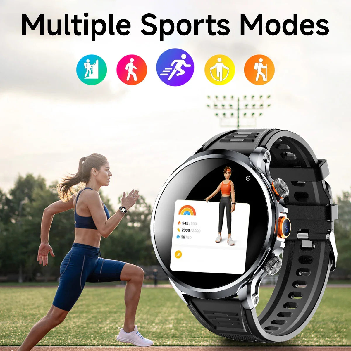 1.85" AMOLED 4G Smartwatch with SIM & GPS