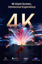 Portable 4K Home Cinema Projector Auto Focus WiFi