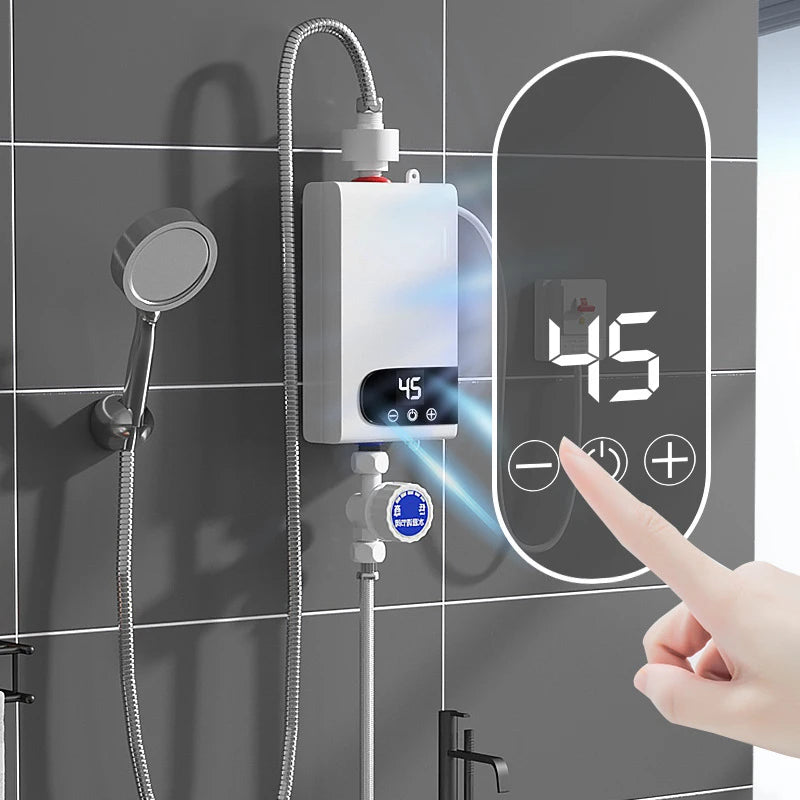 5500W Tankless Water Heater LCD Display, IPX4 Waterproof, With Accessories