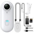 1080P Mini WiFi Wireless Body Camera Portable Thumb Size 64GB White