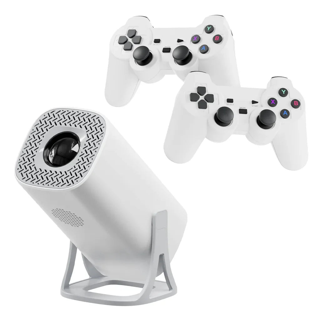 Wireless HD Gaming Projector with Controllers, 64GB Card & WiFi