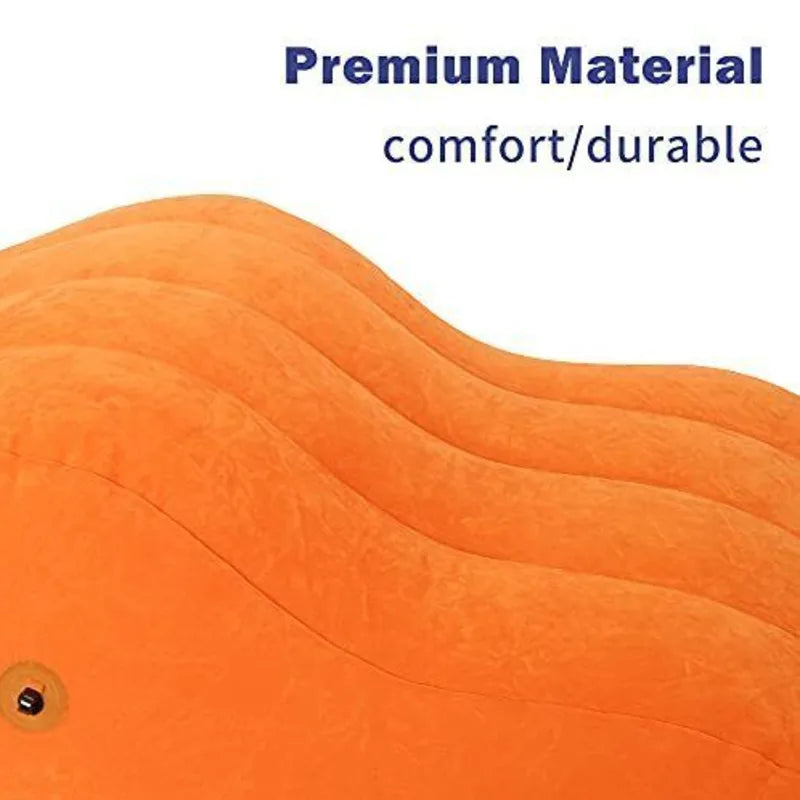 Foldable Inflatable Couch with Thick PVC for Travel & Home