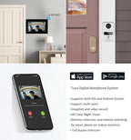 Wired & Wireless POE Video Intercom Doorbell Kit for Villa, Apartment & Home Security