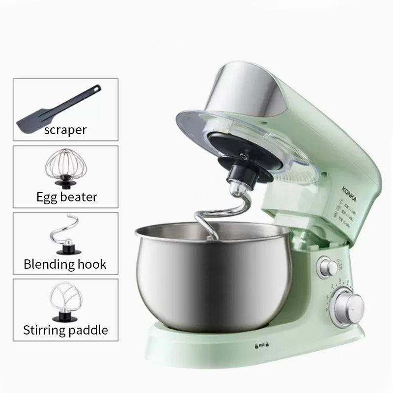 Home Kitchen Stand Mixer with Tilt-Head Design and Beater Attachments – 5L, 1200W