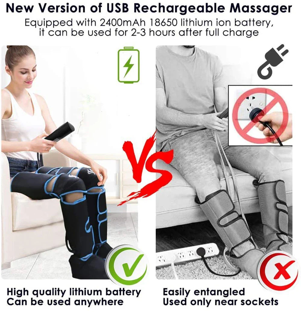 Electric Leg Massager with Air Compression and Heating