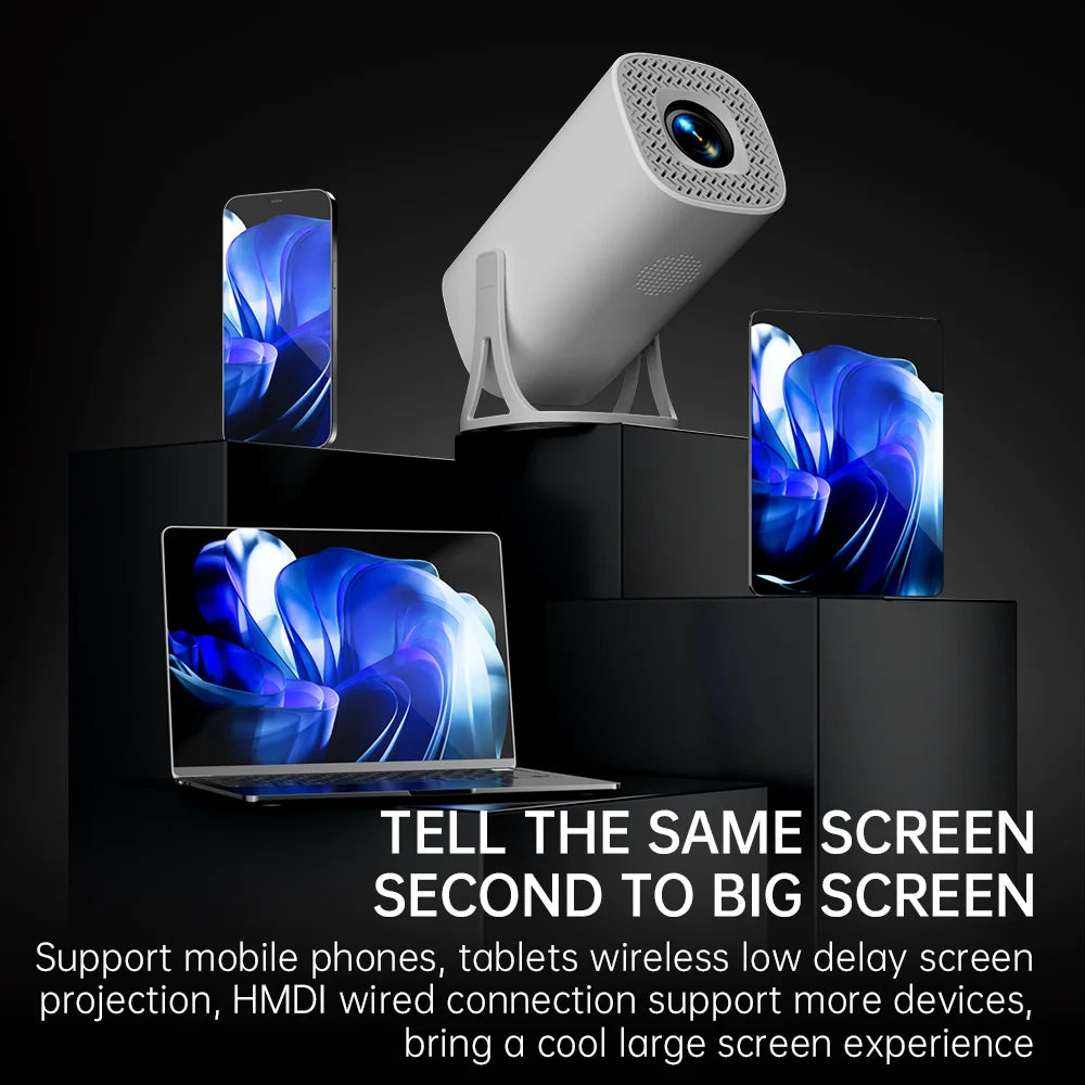 Wireless HD Gaming Projector with Controllers, 64GB Card & WiFi