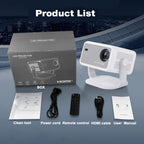 1080p LED Mini Projector with HDMI & Bluetooth, 300" Display