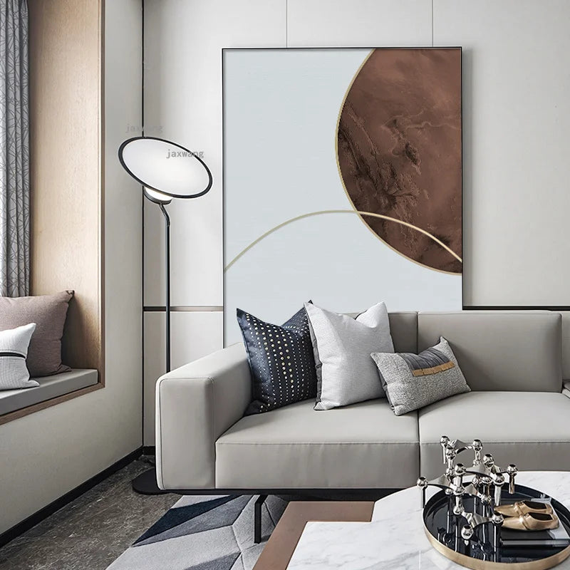 Vertical Rectangle Canvas Wall Art Luxury Abstract Decoration for Home or Cafe