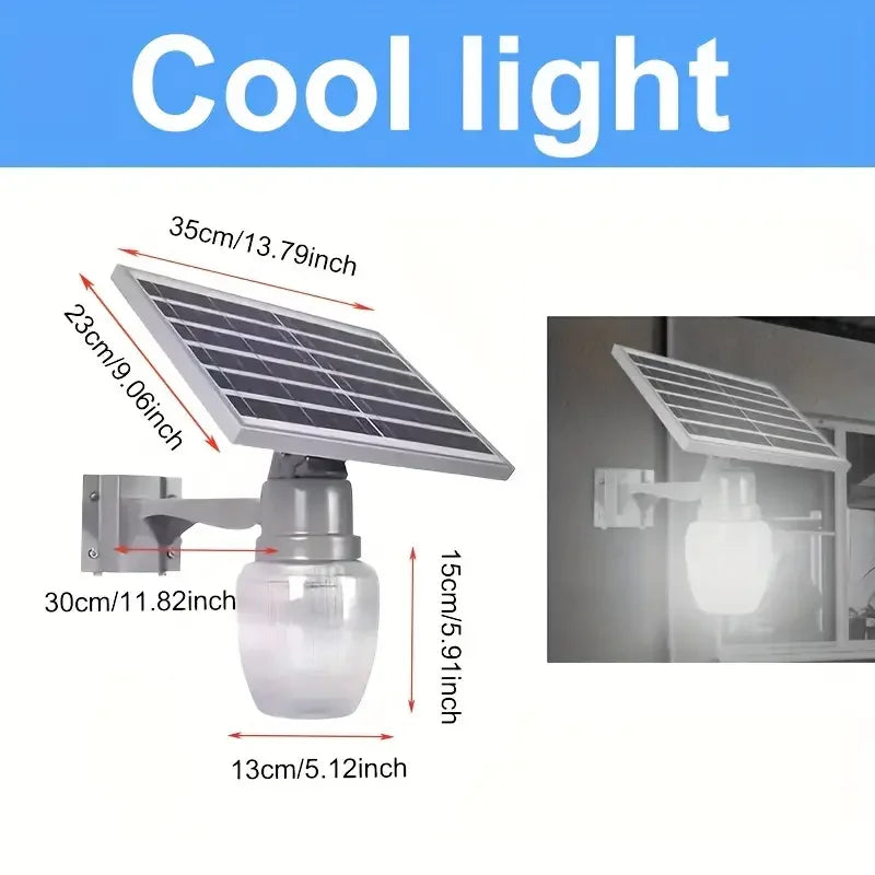 300W Outdoor Solar Street Lamp Auto Light Sensor, Remote, and 6000mAh Battery
