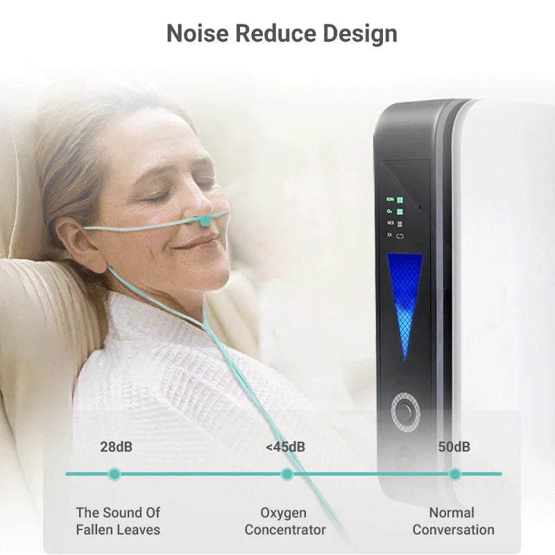 Portable 2L Oxygen Concentrator – Adjustable Flow, Quiet Operation, for Home and Travel Use
